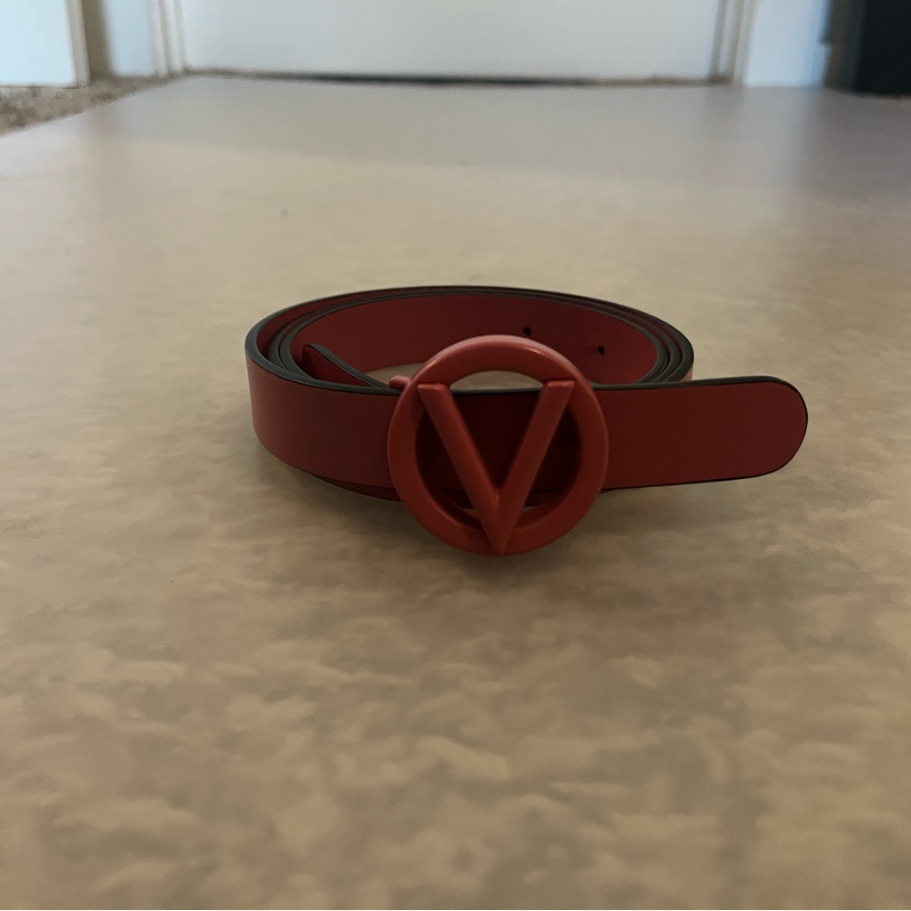 Valentino Pink Belt With Logo Buckle